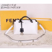 Fendi Fall Winter 2015 Tote Bag Calfskin Leather F2350 White VS06888