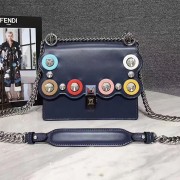 Fendi Kan I Small Blue Leather Mini Bag 8M03812 VS04818