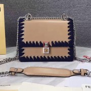 Fendi Kan I Small Leather Mini Bag Beige 8M03814 VS02565