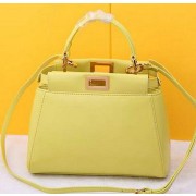Fendi mini Peekaboo Bag Sheepskin Leather F520885 Lemon VS08137