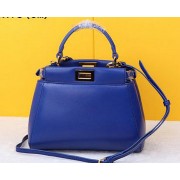 Fendi mini Peekaboo Bag Sheepskin Leather FD520885 Blue VS00490