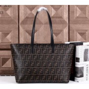 Fendi Practical Signature FF Fabric Roll Bag 8BH185 Black VS02875