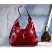Gucci 362968 Jackie Soft Leather Hobo Bag Burgundy VS00258