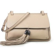 Gucci Bamboo Daily Leather Flap Shoulder Bag 370826 OffWhite VS05482