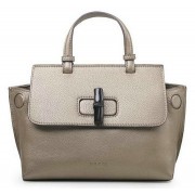 Gucci Bamboo Daily Leather Top Handle Bag 370830 Gold VS06996