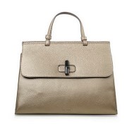 Gucci Bamboo Daily Leather Top Handle Bags 370830 Gold VS00197
