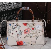 Gucci Bamboo Tote Bags Original Calf Leather 323660 White VS06447