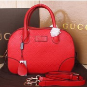 Gucci Bright Diamante Leather Top Handle Bags 354224 Red VS06457