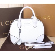 Gucci Bright Diamante Leather Top Handle Bags 354224 White VS05756