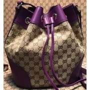 Gucci Classic Bucket Bag Original GG Canvas 381597 Purple VS05377