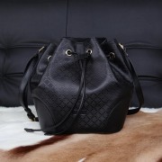 Gucci Diamante Calf Leather Bucket Bag 354228 Black VS04957