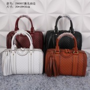 Gucci Dulio Brogue Leather Boston Bag 296907 VS02090