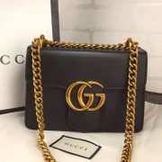 Gucci GG Marmont Leather Shoulder Bag 431384 Black VS00786