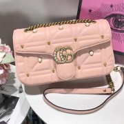 Gucci GG Marmont Matelasse Shoulder Bag Pink 443497 VS06009