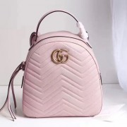 Gucci GG Marmont Quilted Leather Backpack Pink 476671 VS09898