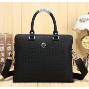 Gucci Guccissima Leather Business Briefcase G2381 Black VS00093