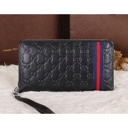 Gucci Guccissima Leather Clutch G2636 Black VS04400