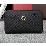 Gucci Guccissima Leather Mens Clutch G50842 Black VS03385