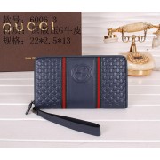 Gucci Guccissima Leather Mens Clutch G60063 Royal VS00255