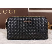 Gucci Guccissima Leather Mens Clutch G622393 Black VS02935