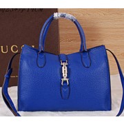 Gucci Jackie Original Leather Top Handle Bag 363529 Blue VS00228