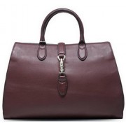 Gucci Jackie Soft Leather Top Handle Bag 362970 Burgundy VS07458