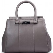 Gucci Lady Bamboo Leather Top Handle Bag 370816 Grey VS08997