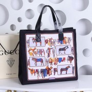 Gucci Large Horse Frame Print Tote Bag 387098 Black VS06776
