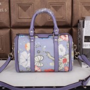 Gucci Medium Boston Bag Linen 247204 Violet VS00753