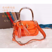 Gucci New Bamboo Top Handle Bags 240242 Orange VS02516