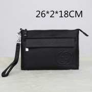Gucci Original Grainy Leather Clutch G8016 Black VS02900