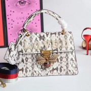 Gucci Queen Margaret Snake Print Top Handle Bag 476541 VS02383
