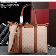 Gucci Rania Original GG Canvas Top Handle Bags 353114 Apricot VS09116
