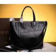 Gucci Shopper Bag Calfskin Leather 392213 Black VS04762