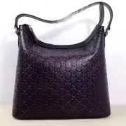 Gucci Signature Large Hobo Bag Black 414930 VS02198