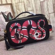 Gucci Snake Print Leather Top Handle Bag 453565 VS09653
