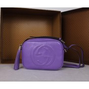 Gucci Soho Calfskin Leather Disco Bag 308364 Violet VS03185