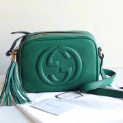 Gucci Soho Leather Disco Bag Green 308364 VS04355