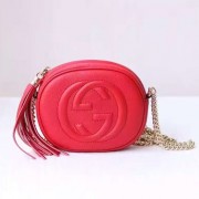 Gucci Soho Leather Mini Chain Bag Red 353965 VS07716