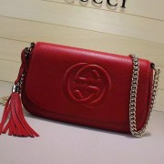 Gucci Soho Leather Shoulder Bag Red 336752 VS05026