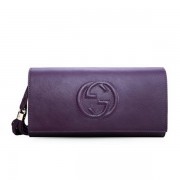 Gucci Soho Original Leather Clutch 336753 Purple VS03142