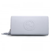 Gucci Soho Original Leather Clutch 336753 White VS07586