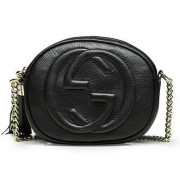 Gucci Soho Original Leather mini Chain Bag 353965 Black VS01515