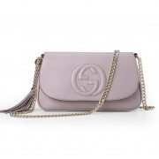 Gucci Soho Original Leather Shoulder Bag 336752 Khaki VS08530