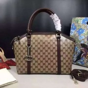 Gucci Vintage Web Canva Medium Top Handle Bag 341503 Brown VS04497
