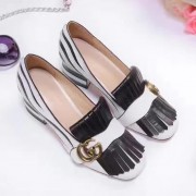 Gucci Zebra Metallic Mid-heel Pump White and Black 461947 VS04041