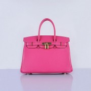 Hermes Birkin 30CM Tote Bags Light Rosy Grainy Leather Gold VS02001
