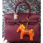 Hermes Birkin 30CM Tote Bags Litchi Leather H30LI Purple VS01525