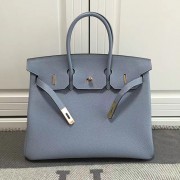 Hermes Birkin 35 Tote Bag in Light Blue Togo Leather HB1210 VS03055