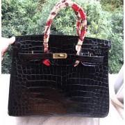 Hermes Birkin 35CM Tote Bag Croco Leather H35CO Black VS08662